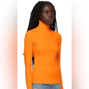 Maison Margiela MM6 | Orange Jersey Turtleneck